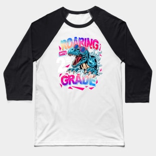 Dinosaur Roaring 2nd Grade Back To School Baseball T-Shirt